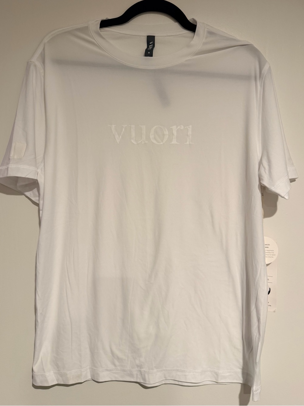 NWT Vuori Men's White Strato Tech Tee Size Medium